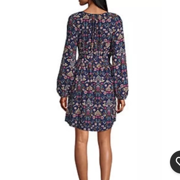 St. John bay floral long sleeve dress - Picture 5 of 5